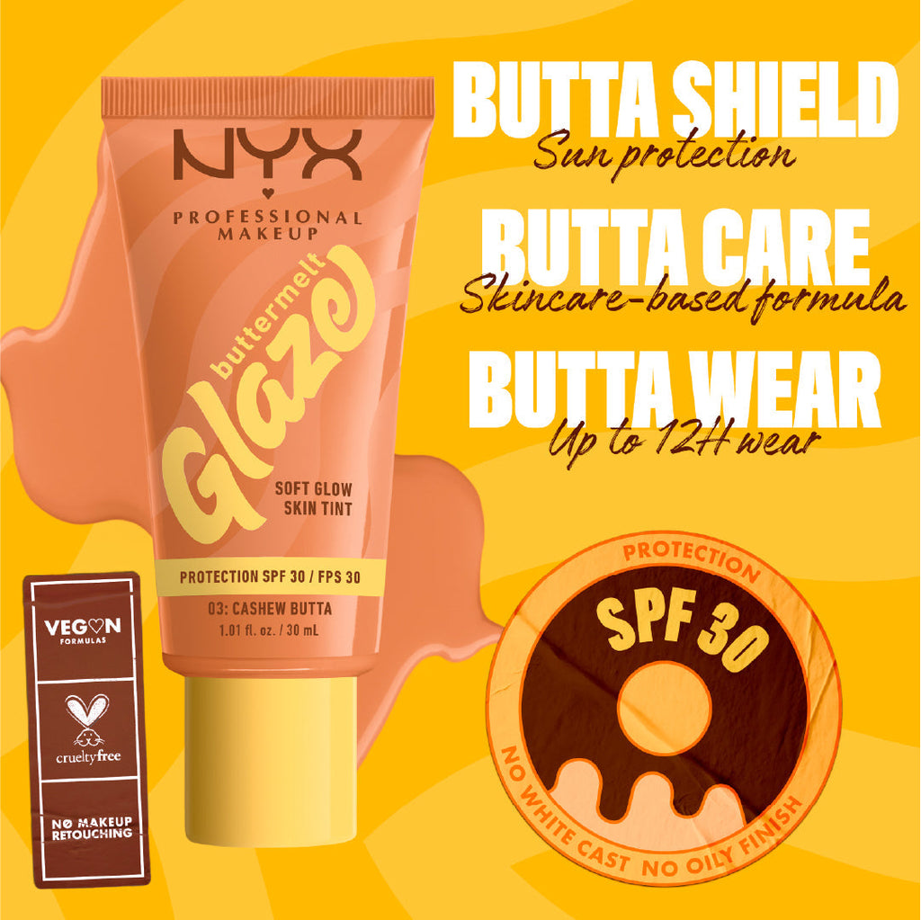 Buttermelt Glaze Soft Glow Skin Tint  SPF30, Foundation, 12H Wear
