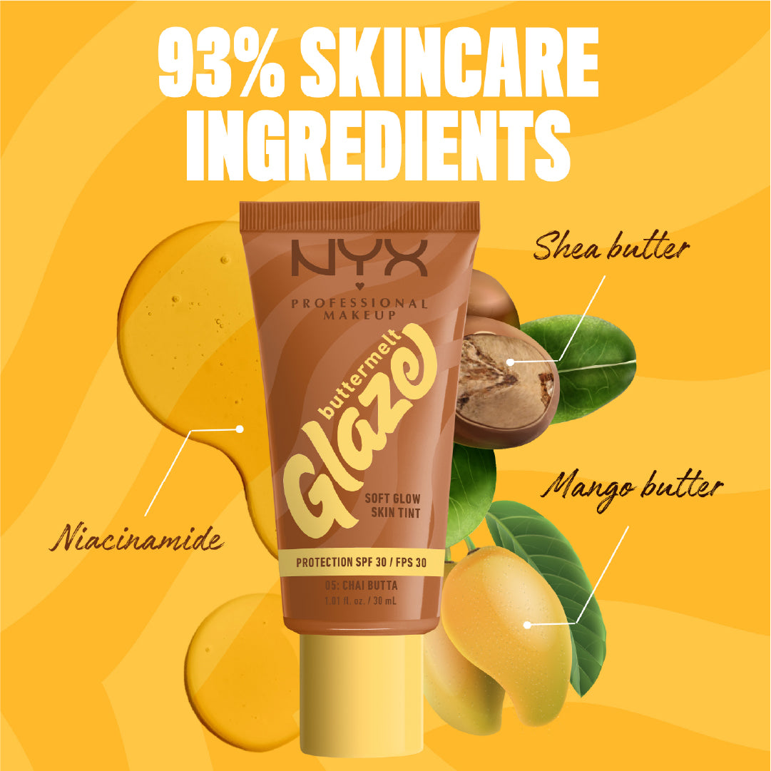 Buttermelt Glaze Soft Glow Skin Tint  SPF30, Foundation, 12H Wear