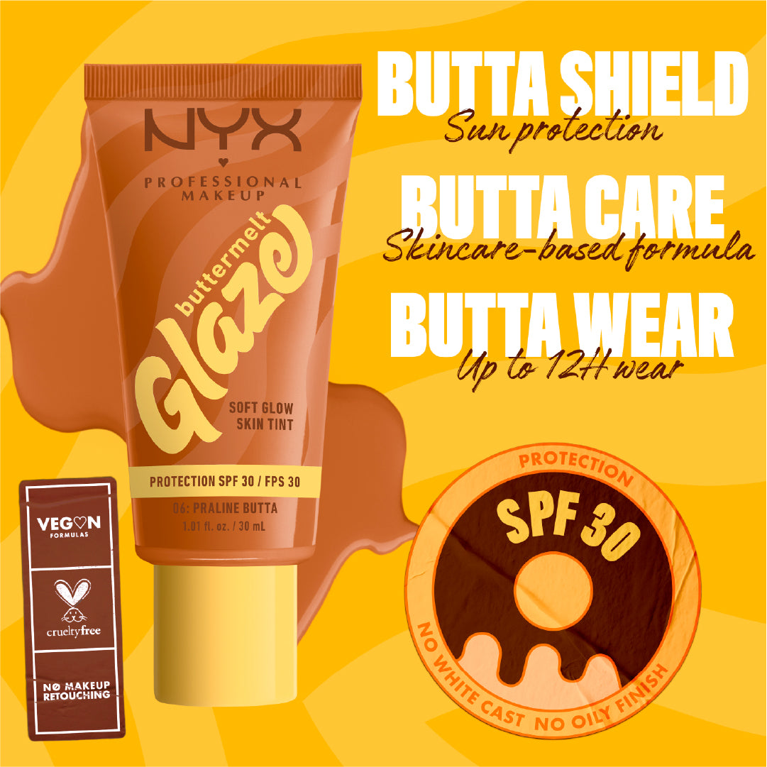Buttermelt Glaze Soft Glow Skin Tint  SPF30, Foundation, 12H Wear