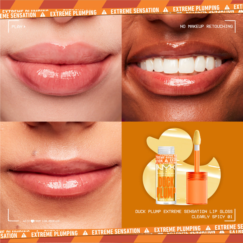 Duck Plump Lip Plumping Lacquer, High Pigment, High Shine, High Sparkle Lip Gloss