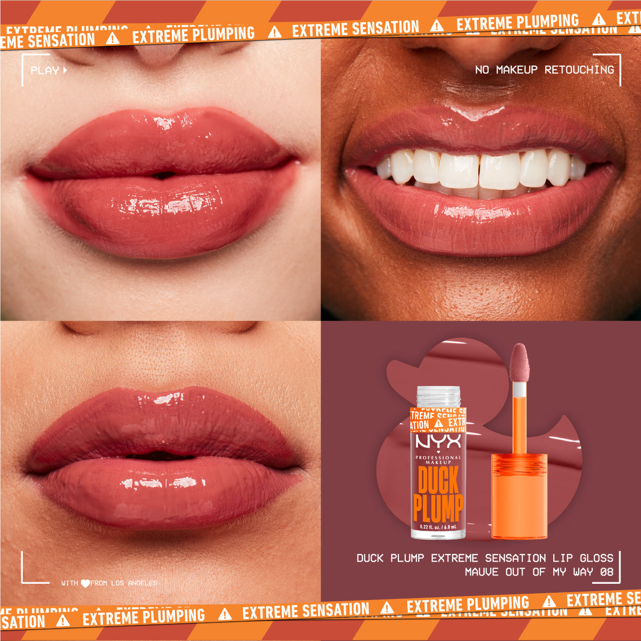 Duck Plump Lip Plumping Lacquer, High Pigment, High Shine, High Sparkle Lip Gloss