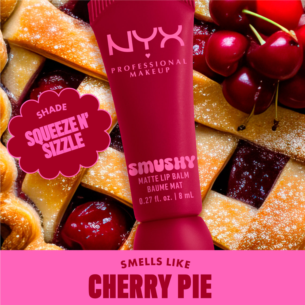 Smushy Matte Lip Balm, Soft Diffused Color, Matte Finish