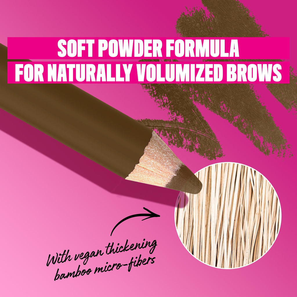 Powder Louder, Brow Pencil, 12Hr Wear, Buildable Micro-Fibers