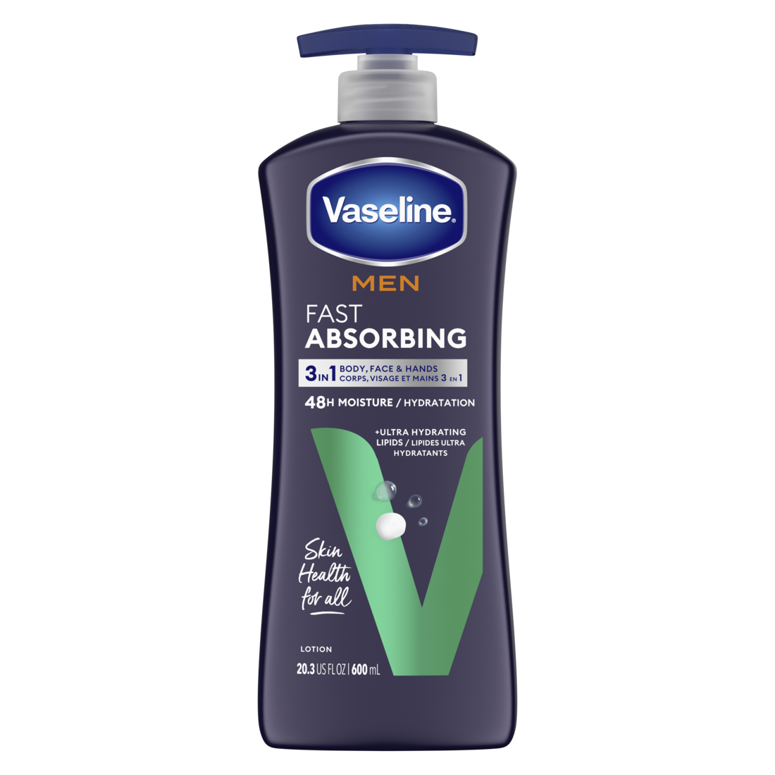 Men Healing Moisture, Fast Absorbing, Non-Greasy Body & Face Lotion