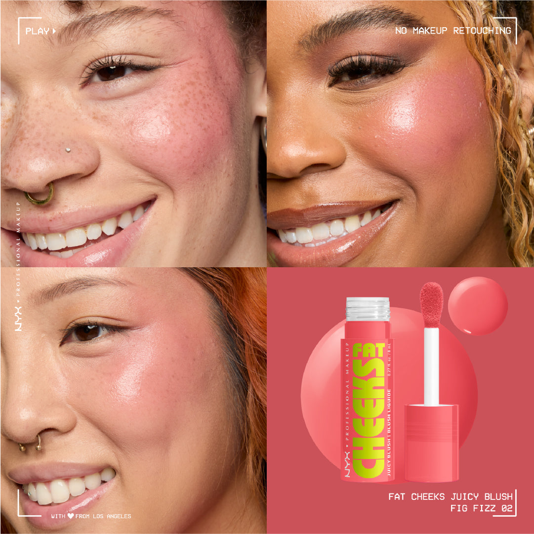 Fat Cheeks Juicy Blush, Liquid Blush, 12 HR Wear, Product Does Not Fade