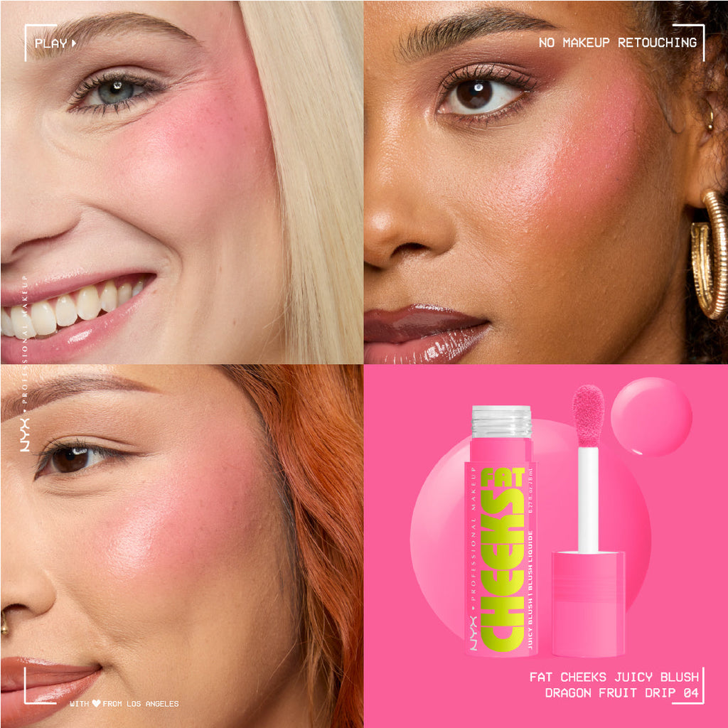 Fat Cheeks Juicy Blush, Liquid Blush, 12 HR Wear, Product Does Not Fade