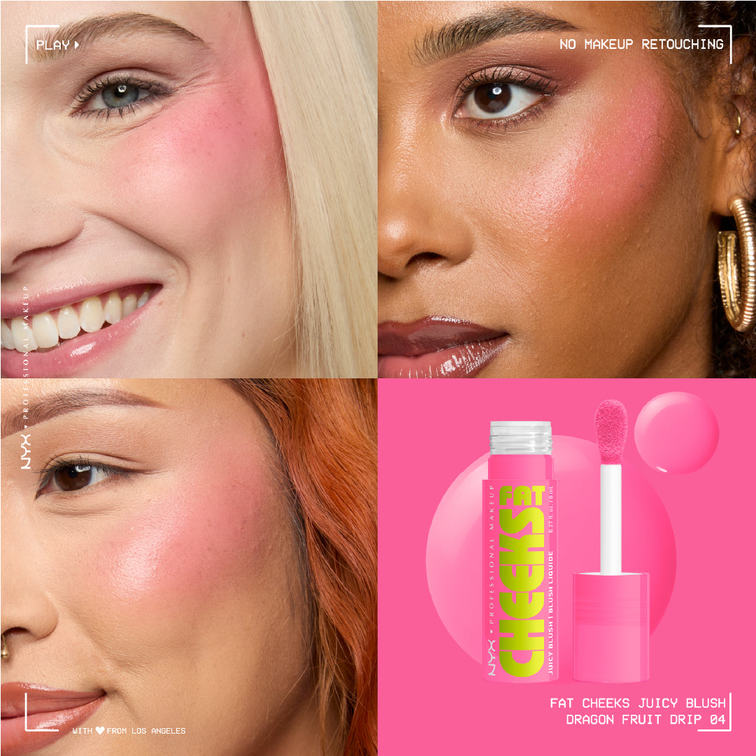 Fat Cheeks Juicy Blush, Liquid Blush, 12 HR Wear, Product Does Not Fade