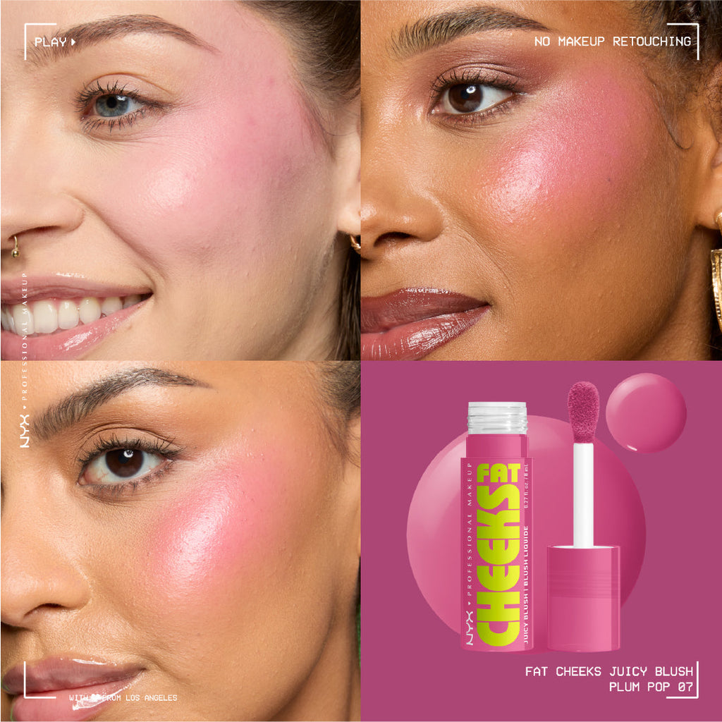 Fat Cheeks Juicy Blush, Liquid Blush, 12 HR Wear, Product Does Not Fade