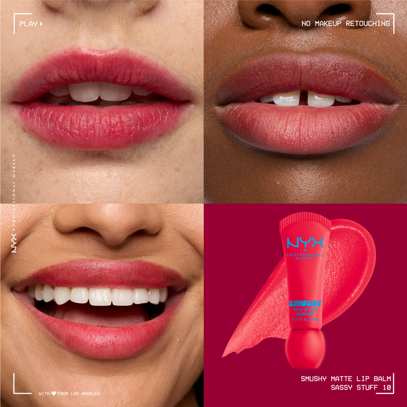 Smushy Matte Lip Balm, Soft Diffused Color, Matte Finish
