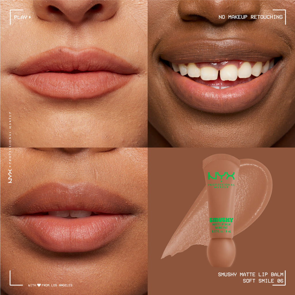 Smushy Matte Lip Balm, Soft Diffused Color, Matte Finish