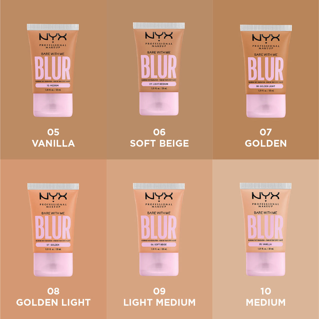 Bare with Me Blur Tint Foundation, Medium Coverage, 12 Hours Hydrating