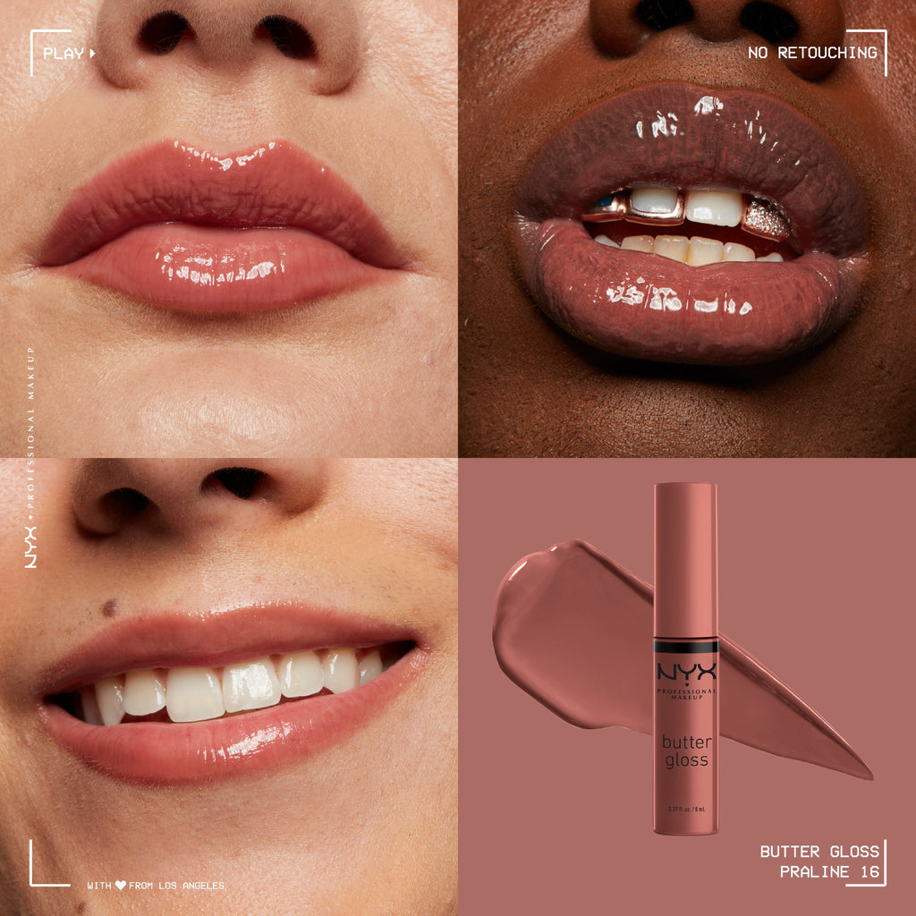Butter Gloss, Non-Sticky Lip Gloss, Buttery Soft, Silky Smooth And Creamy, Sheer To Medium Coverage