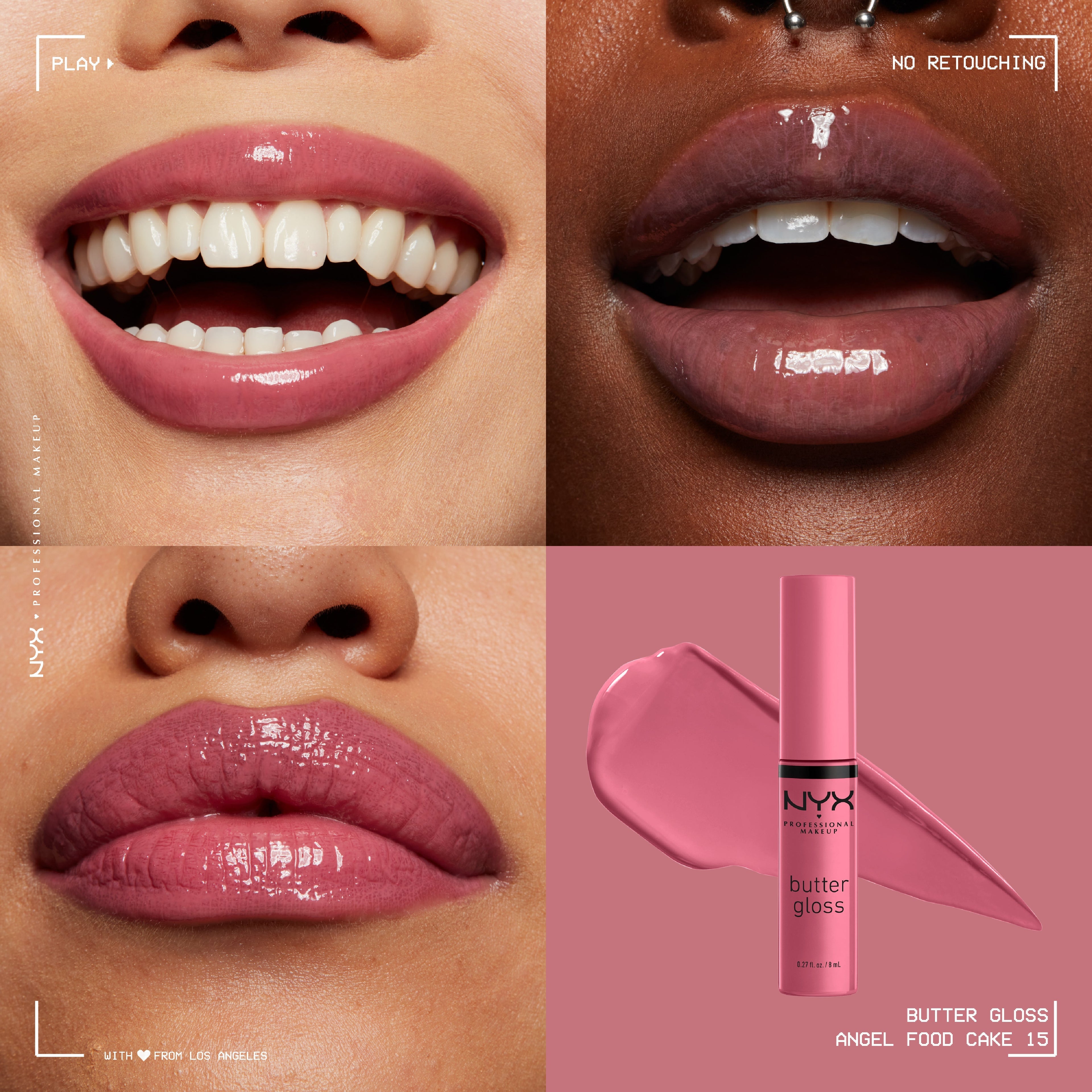 Butter Gloss, Non-Sticky Lip Gloss, Buttery Soft, Silky Smooth And Creamy, Sheer To Medium Coverage
