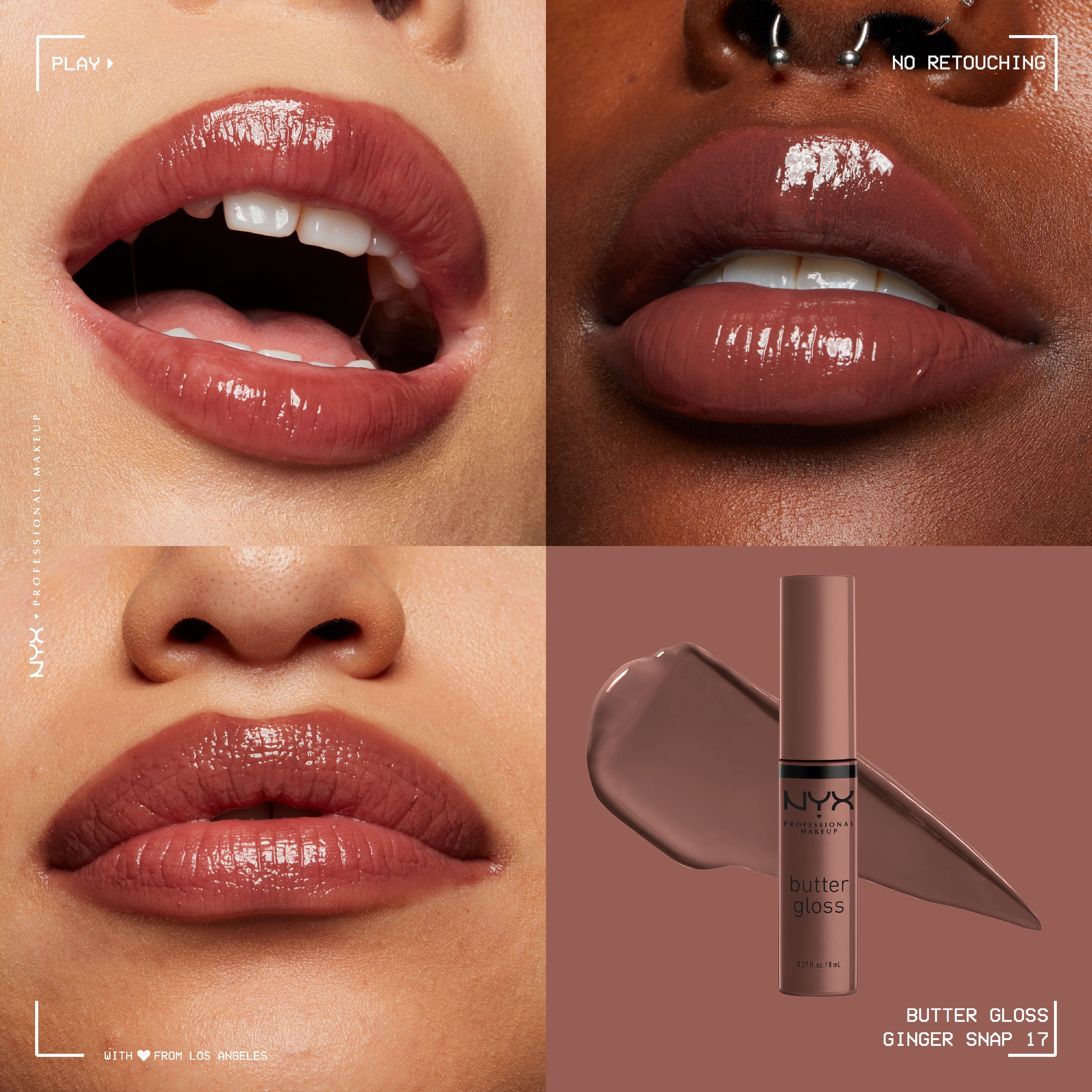 Butter Gloss, Non-Sticky Lip Gloss, Buttery Soft, Silky Smooth And Creamy, Sheer To Medium Coverage