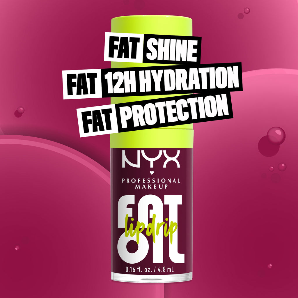 Fat Oil Lip Drip, Moisturizing, Shiny, Vegan Tinted Lip Gloss, Non-Sticky Finish, 12H Hydration