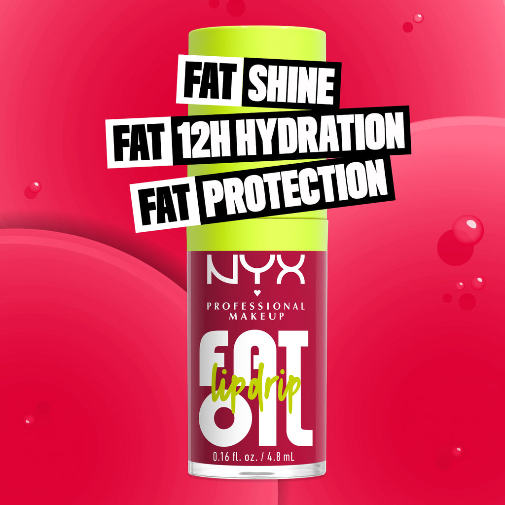 Fat Oil Lip Drip, Moisturizing, Shiny, Vegan Tinted Lip Gloss, Non-Sticky Finish, 12H Hydration