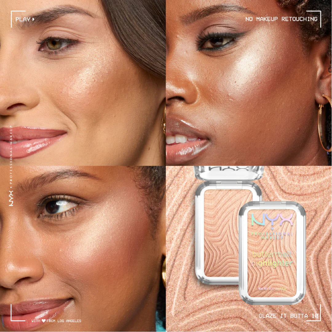 Buttermelt Highlighter, Powder Highlighter, 12 HR Wear, Fade & Transfer Resistant